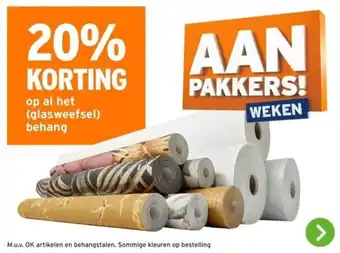 GAMMA op al het glasweefsel behang aanbieding