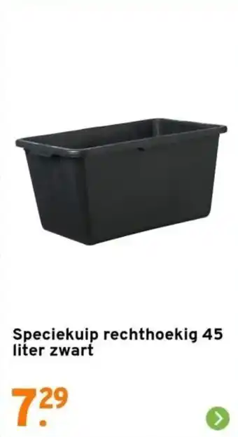 GAMMA Speciekuip rechthoekig 45 liter zwart aanbieding