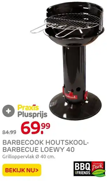 Praxis BARBECOOK HOUTSKOOLBARBECUE LOEWY 40 aanbieding