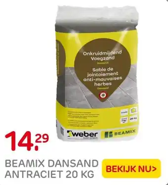 Praxis BEAMIX DANSAND ANTRACIET 20 KG aanbieding