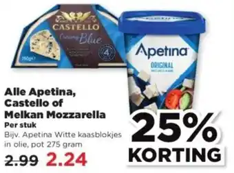 PLUS Alle Apetina, Castello of Melkan Mozzarella aanbieding