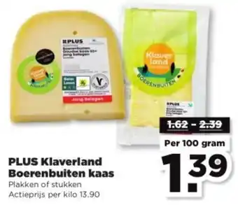 PLUS Klaverland Boerenbuiten kaas 100g aanbieding