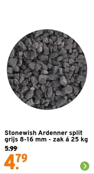 GAMMA Stonewish Ardenner split grijs 8-16 mm - zak á 25 kg aanbieding