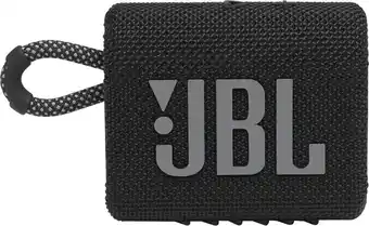 Amazon JBL GO 3 draadloze, draagbare Bluetooth luidspreker met geïntegreerde lus voor onderweg, USB C-oplaadkabel, zwart aanbieding