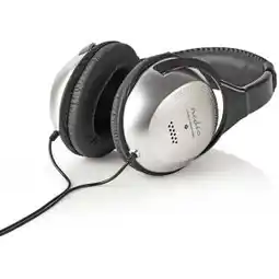 Bol.com Nedis Bedrade Over-ear Koptelefoon - Kabellengte: 6.00 m - Volumebediening - Zilver / Zwart aanbieding