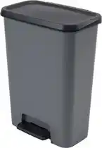 Bol.com Curver Compatta Duo Prullenbak 23L+23L - Grijs/Zwart aanbieding