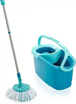 Amazon Leifheit Set Clean Twist Disc Mop Ergo 2.0, vloerwisser met microvezel overtrek voor vochtige reiniging op tegels en laminaat aanbieding