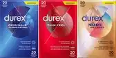 Bol.com Durex - 60 Condooms - Thin Feel 20 stuks - Classic Natural 20 stuks - Nude No Latex Huid op Huid gevoel 20 stuks - Voordeelve aanbieding