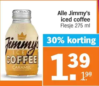 Albert Heijn Alle Jimmy's iced coffee 275 ml aanbieding