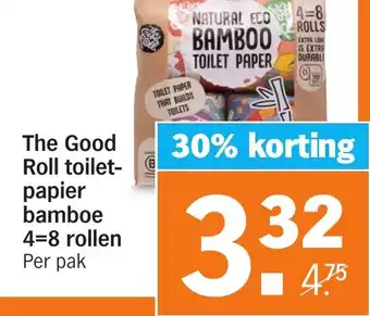 Albert Heijn The Good Roll toilet- papier bamboe 4 8 rollen aanbieding