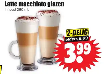 Dirk Latte macchiato glazen  260 ml aanbieding