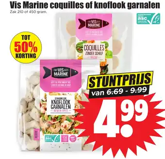 Dirk Vis Marine coquilles of knoflook garnalen 450 gram aanbieding