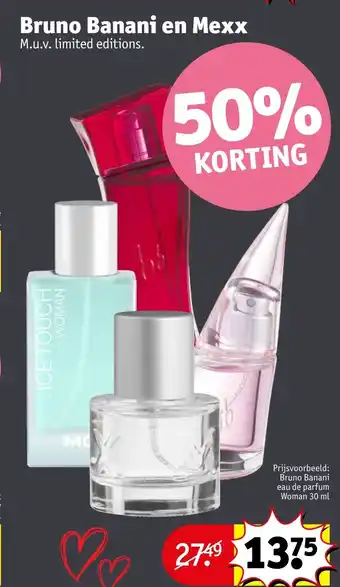 Kruidvat Bruno Banani en Mexx aanbieding