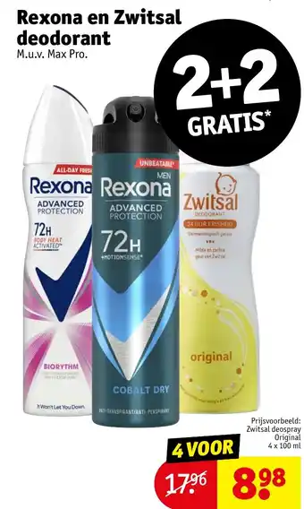 Kruidvat Rexona en Zwitsal deodorant aanbieding