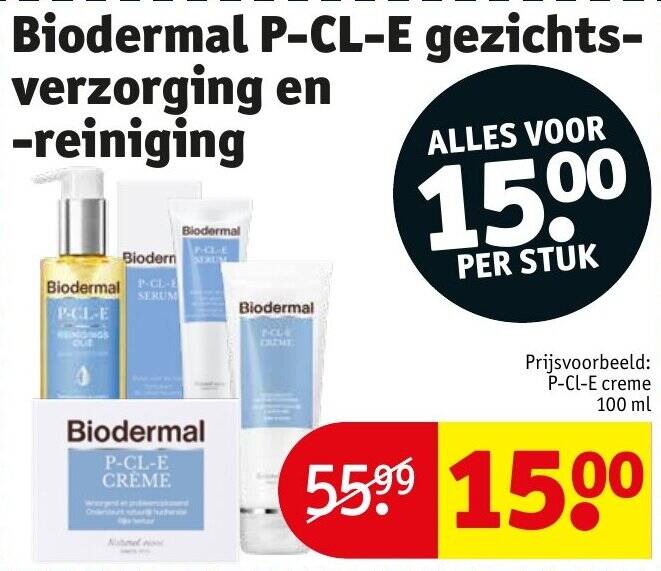 Biodermal P CL E gezichts verzorging en reiniging aanbieding bij Kruidvat