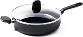 Bol.com GreenPan Memphis hapjespan 28cm - zwart - inductie - PFAS-vrij - Gratis Ecover pakket bij aankoop van €100 GreenPan aanbieding