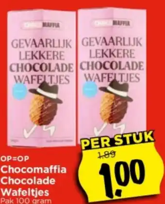 Vomar Voordeelmarkt Chocomaffia Chocolade Wafeltjes 100 gram aanbieding