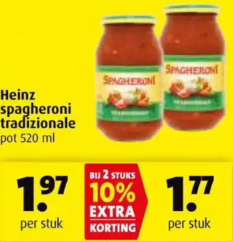 Boni Heinz spagheroni tradizionale pot 520 ml aanbieding