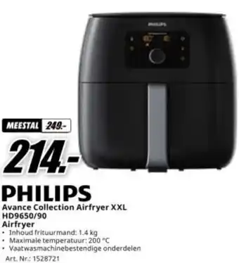 MediaMarkt PHILIPS Avance Collection Airfryer XXL aanbieding