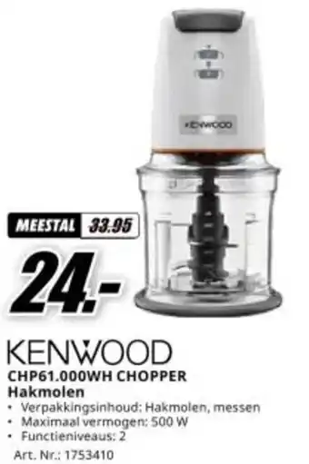 MediaMarkt KENWOOD CHP61.000WH CHOPPER Hakmolen aanbieding