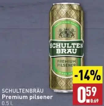 ALDI SCHULTENBRÄU Premium pilsener 0.5L aanbieding