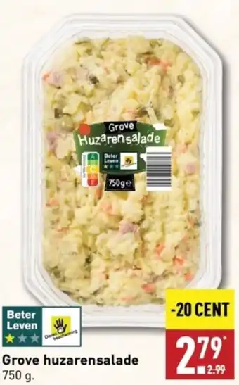 ALDI Grove huzarensalade 750 g. aanbieding
