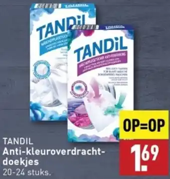 ALDI TANDIL Anti-kleuroverdracht doekjes aanbieding