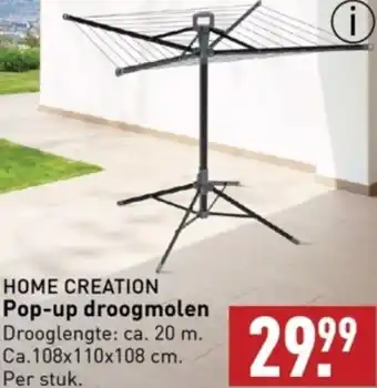 ALDI HOME CREATION Pop-up droogmolen aanbieding