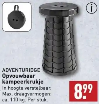 ALDI ADVENTURIDGE Opvouwbaar kampeerkrukje aanbieding