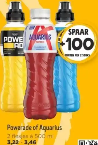 Jumbo Powerade of Aquarius 2 x 500 ml aanbieding