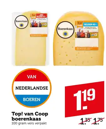 Coop Top! van coop boerenkaas 100 gram aanbieding