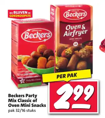 Nettorama Beckers Party Mix Classic of Oven Mini Snacks aanbieding