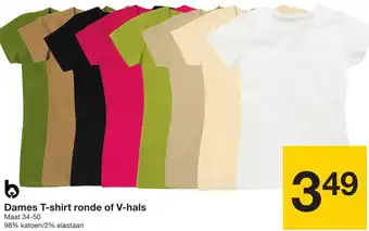 Zeeman Dames T-shirt ronde of V-hals aanbieding