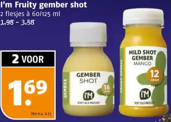 Poiesz I'm Fruity gember shot aanbieding