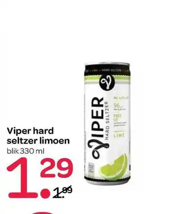 Spar Viper hard seltzer limoen 330 ml aanbieding