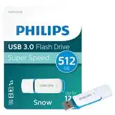 Bol.com Philips FM51FD75B USB Stick - 512 GB - Snow Edition Ocean Blue - 3.0 USB Type-A 3.2 Gen 1 (3.1 Gen 1) - Wit aanbieding