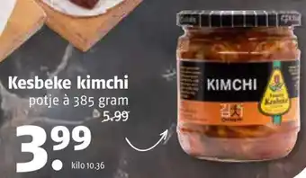 Poiesz Kesbeke kimchi 385 gram aanbieding