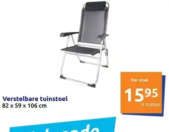 Action Verstelbare tuinstoel 82 x 59 x 106 cm aanbieding