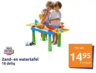 Action Zand- en watertafel 18 delig aanbieding