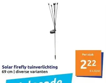 Action Solar firefly tuinverlichting 69 cm aanbieding