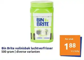 Action Bin Brite vuilnisbak luchtverfrisser 500 gram aanbieding