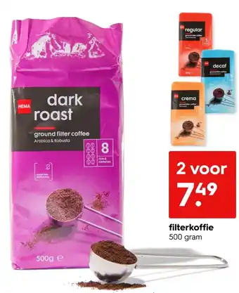 HEMA filterkoffie 500 gram aanbieding