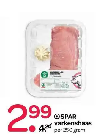 Spar Spar varkenshaas 250 gram aanbieding