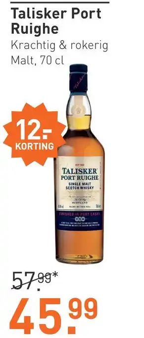 Gall & Gall Talisker Port Ruighe 70 cl aanbieding