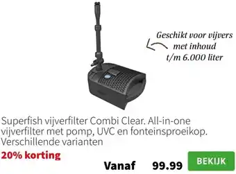 Intratuin Superfish vijverfilter Combi Clear. aanbieding