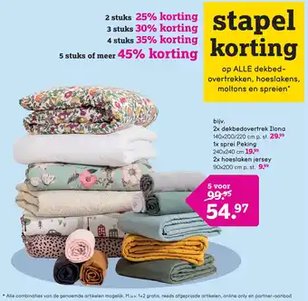 Leen Bakker op ALLE dekbedovertrekken, hoeslakens, moltons en spreien aanbieding