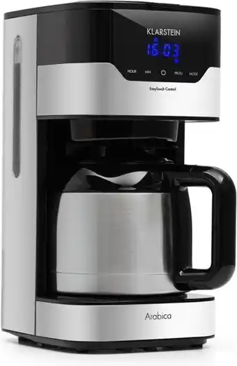 Bol.com Klarstein Koffiezetapparaat Arabica - 800W - Easytouch control - Zilver/Zwart aanbieding