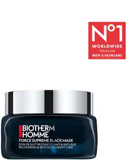 ICI Paris XL Biotherm Black Mask Anti Aging Gezichtsmasker Biotherm - Force Supreme Homme Black Mask Anti-aging Gezichtsmasker aanbieding