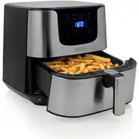 Amazon Princess Digital Airfryer XXL – Capaciteit 5,5 Liter - Digitaal bedieningspaneel - 8 programma's – RVS aanbieding