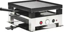 Bol.com Solis 5 in 1 Table Grill 791 Gourmetstel 4 Personen - Raclette Gourmet Set - Bakplaat Gourmetten - Zilver/Zwart aanbieding